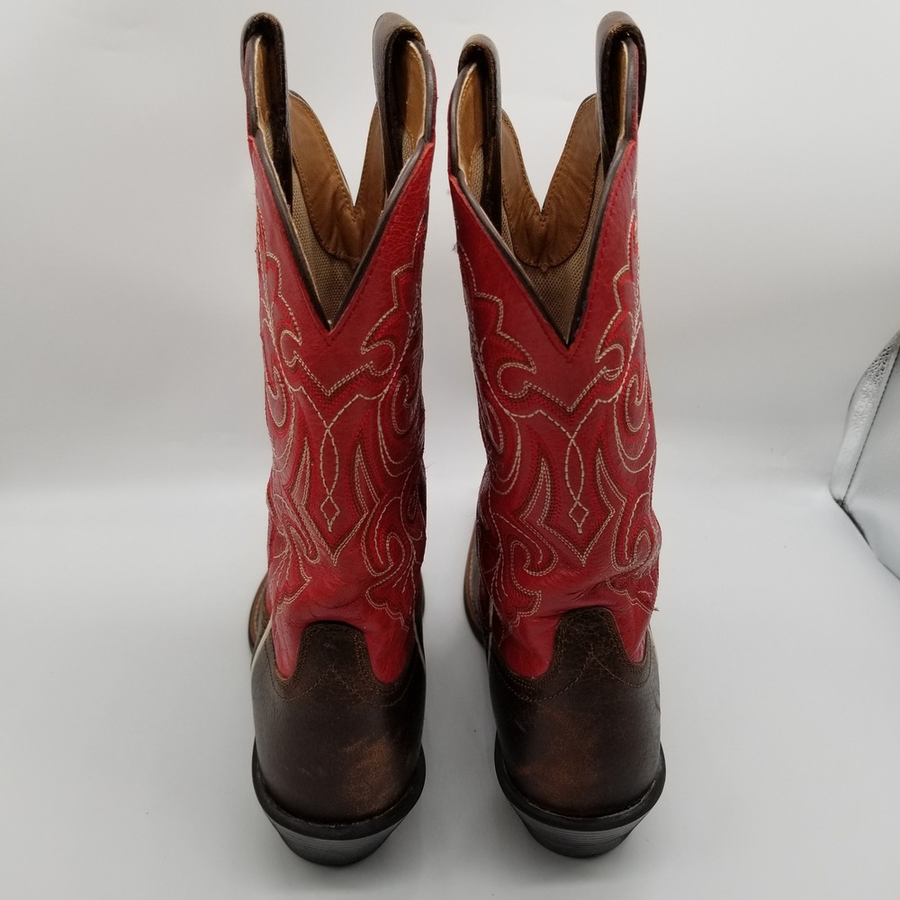Ariat Quickdraw Western Boots Women 8 Brown Red Leather Square Toe 10011890 - Picture 4 of 8